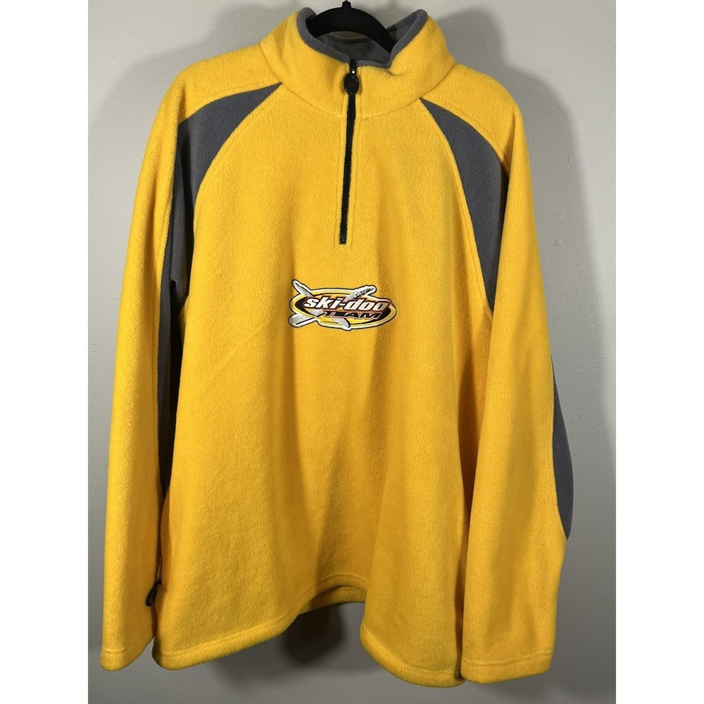 Vintage Ski-Doo Team Bombardier BRP 1/4 Zip Fleece Sweatshirt Sweater XL